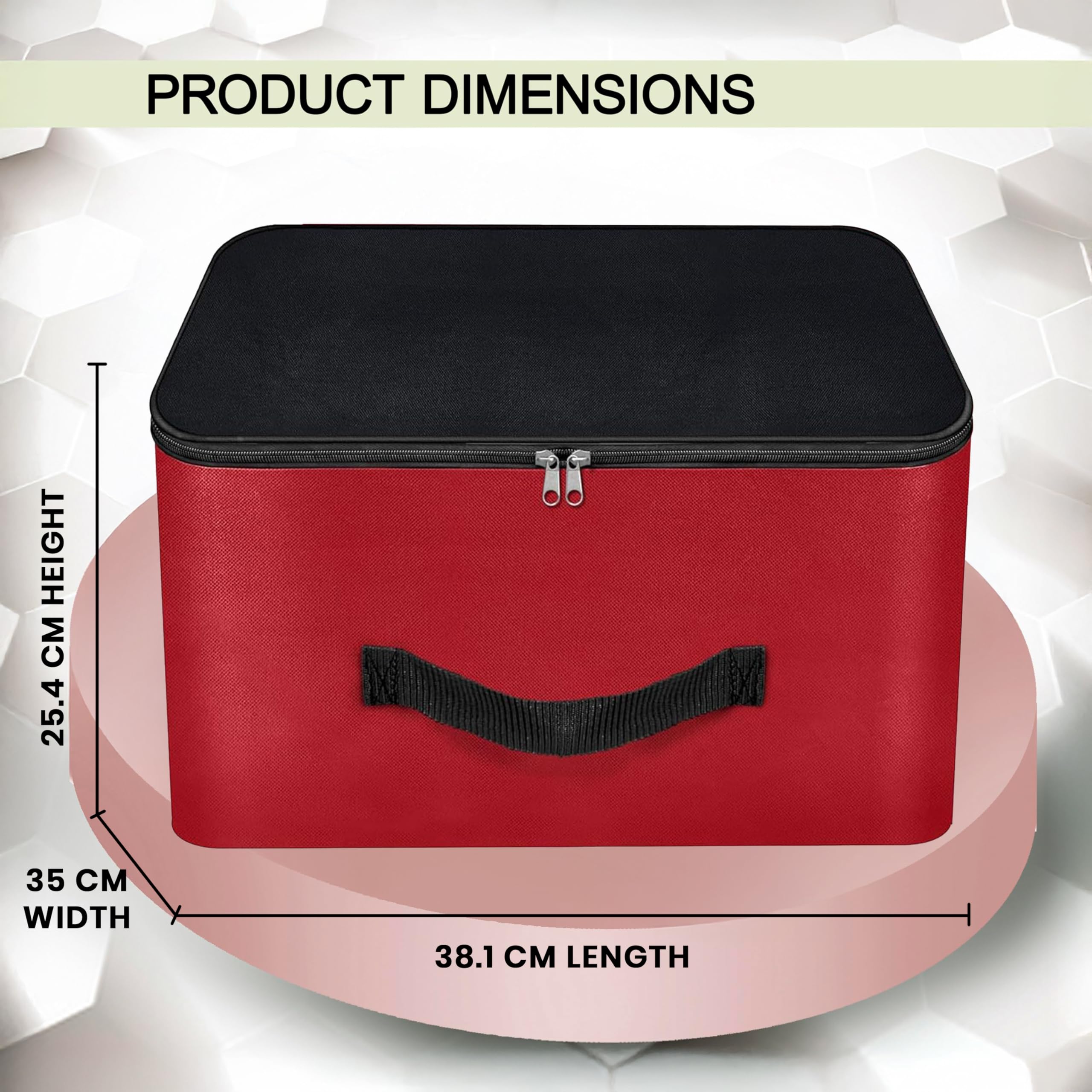 Storite 5 Pack Nylon Underbed Moisture Proof Wardrobe Organizer Storage Bag For Clothes With Zipper Closure And Handle Square -